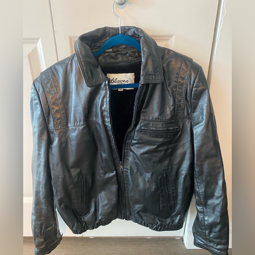 Men’s Vintage Leather Bomber Coat